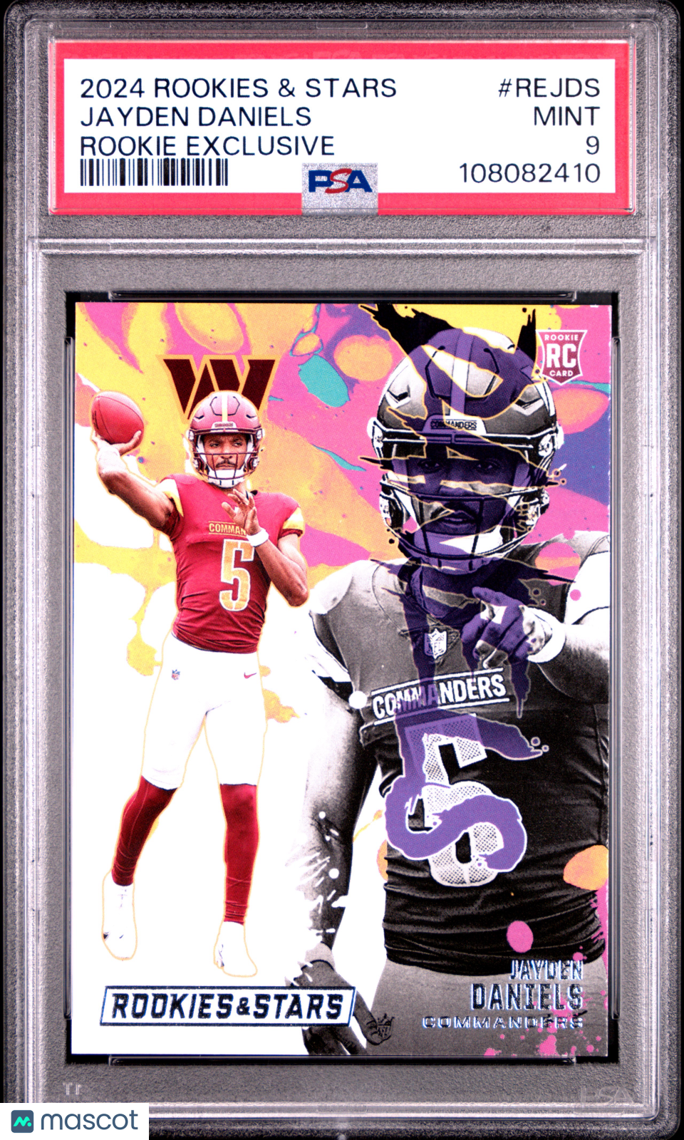 2024 Panini Rookies & Stars Rookie Exclusive Jayden Daniels PSA 9 Commanders