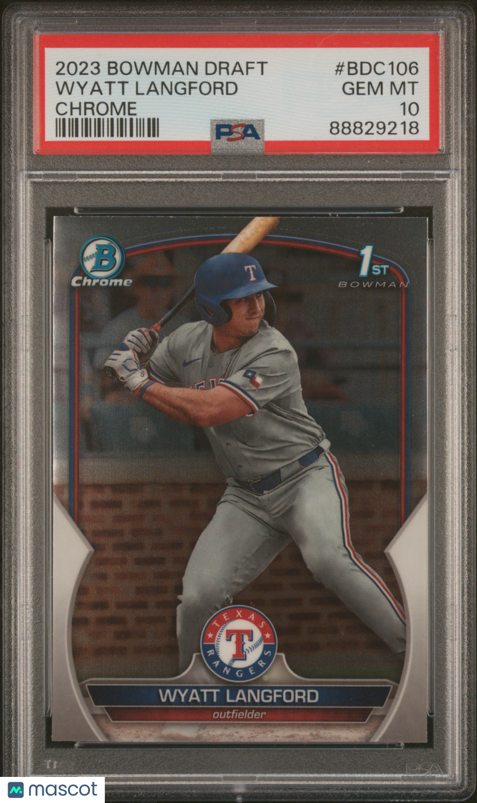 2023 Bowman Draft Wyatt Langford Chrome #BDC106 PSA 10