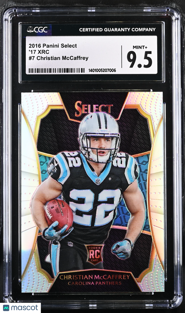 2016 Select Christian McCaffrey Rookie XRC #7 CGC 9.5 Football