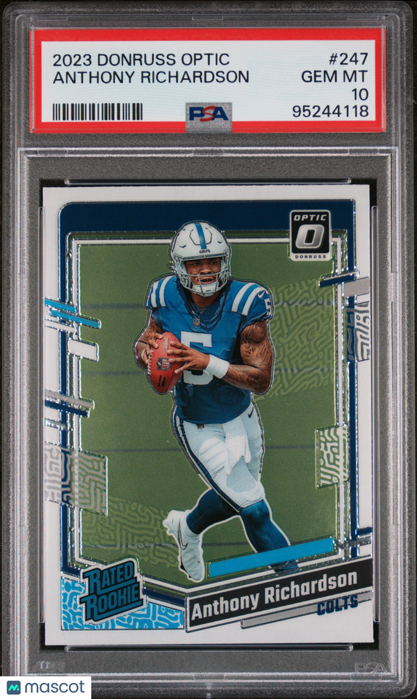 2023 Panini Donruss Optic Anthony Richardson #247 PSA 10 Football