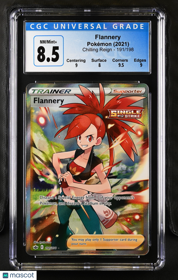 2021 Pokémon Chilling Reign Flannery #191/198 English CGC 8.5