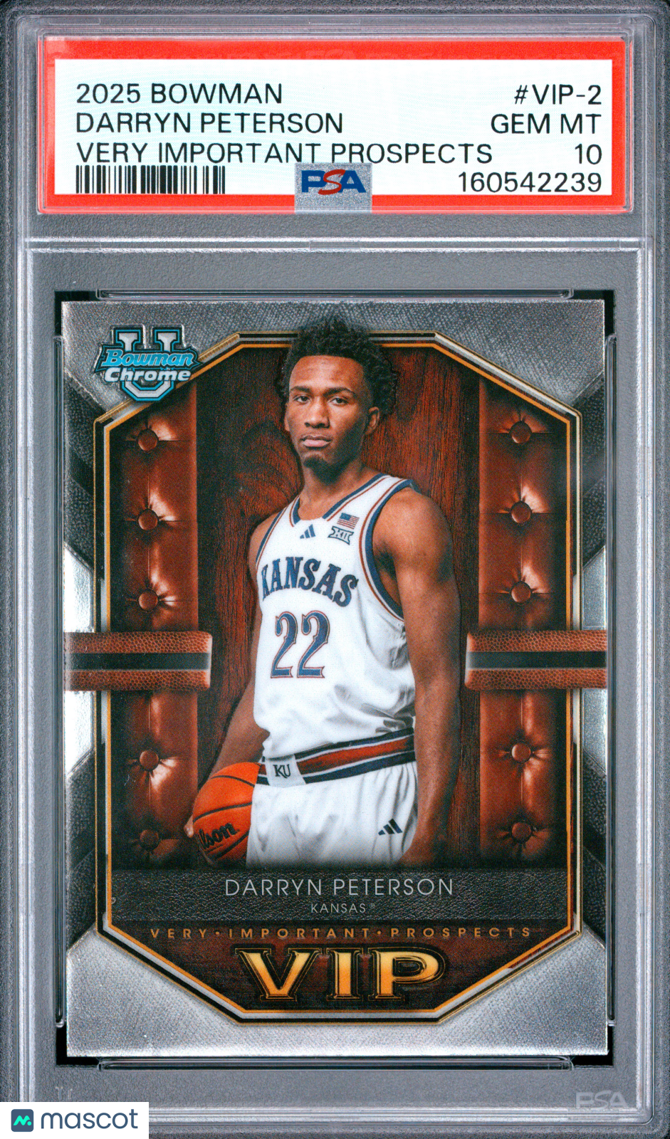 2025 Bowman Chrome Very Important Prospects Darryn Peterson #VIP-2 PSA 10