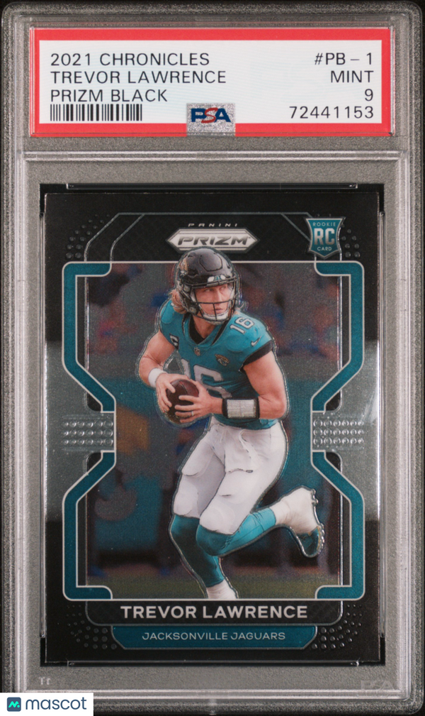 2021 Panini Chronicles Prizm Black Trevor Lawrence Prizm Black #PB-1 PSA 9