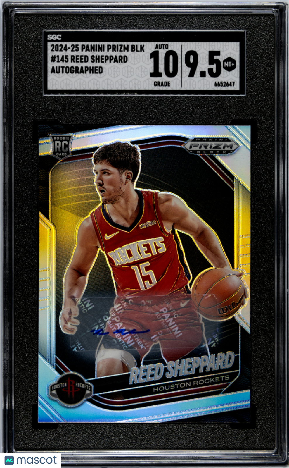 2024 Panini Prizm Black Reed Sheppard Autograph #145 SGC 9.5