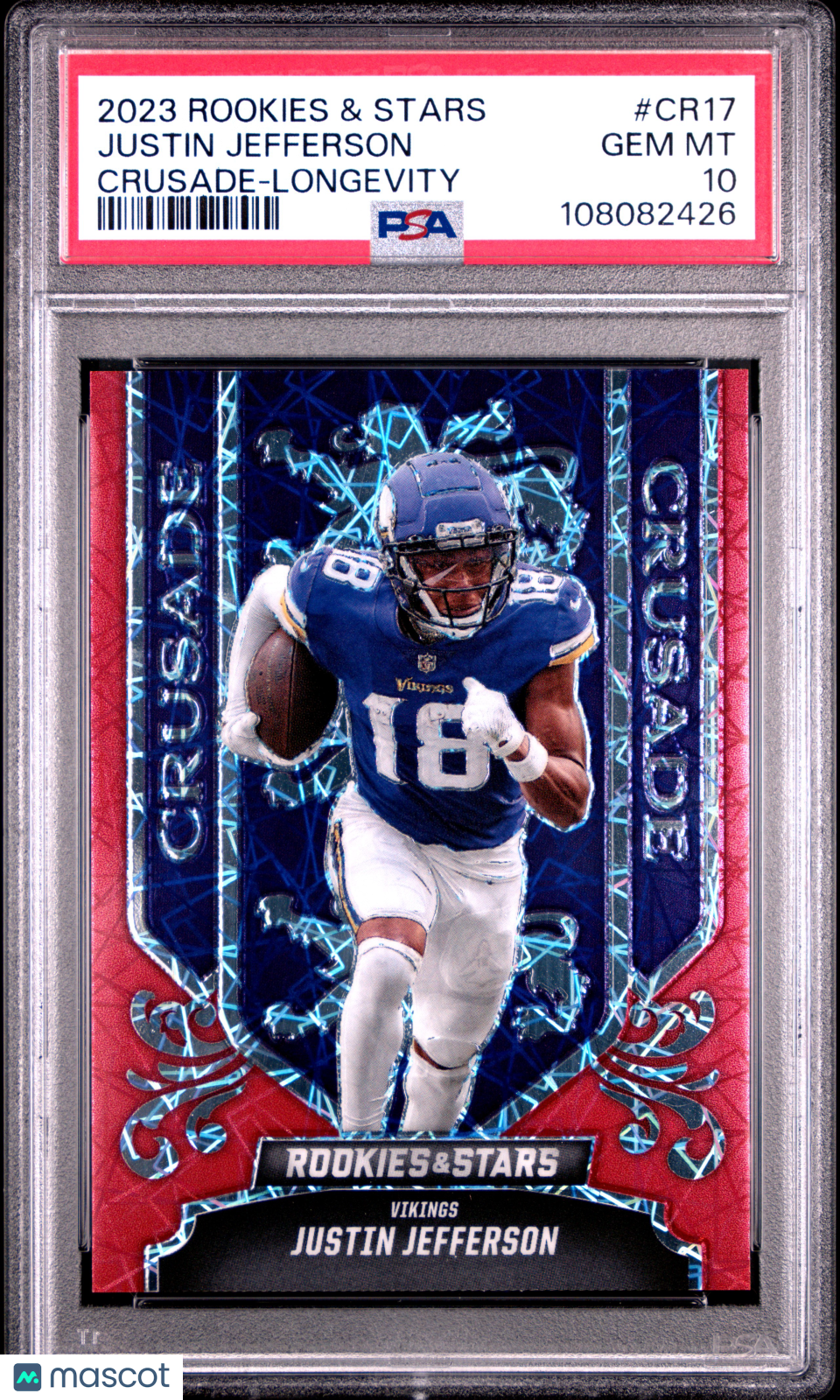 2023 Rookies & Stars Crusade Justin Jefferson Longevity PSA 10 Minnesota Vikings