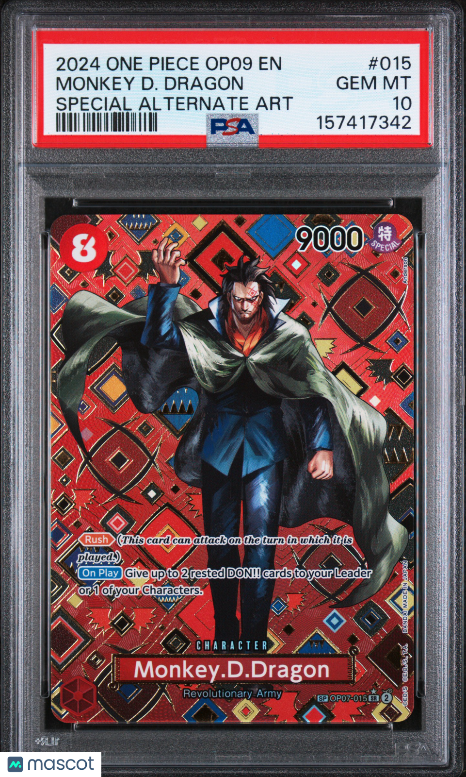 2024 One Piece OP09-Emperors In The New World Monkey D. Dragon Special PSA 10