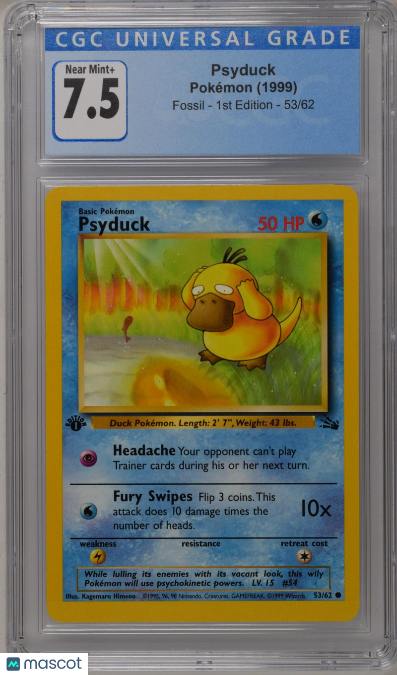 You are purchasing a 1999 Pokemon Fossil 1st Edition Psyduck