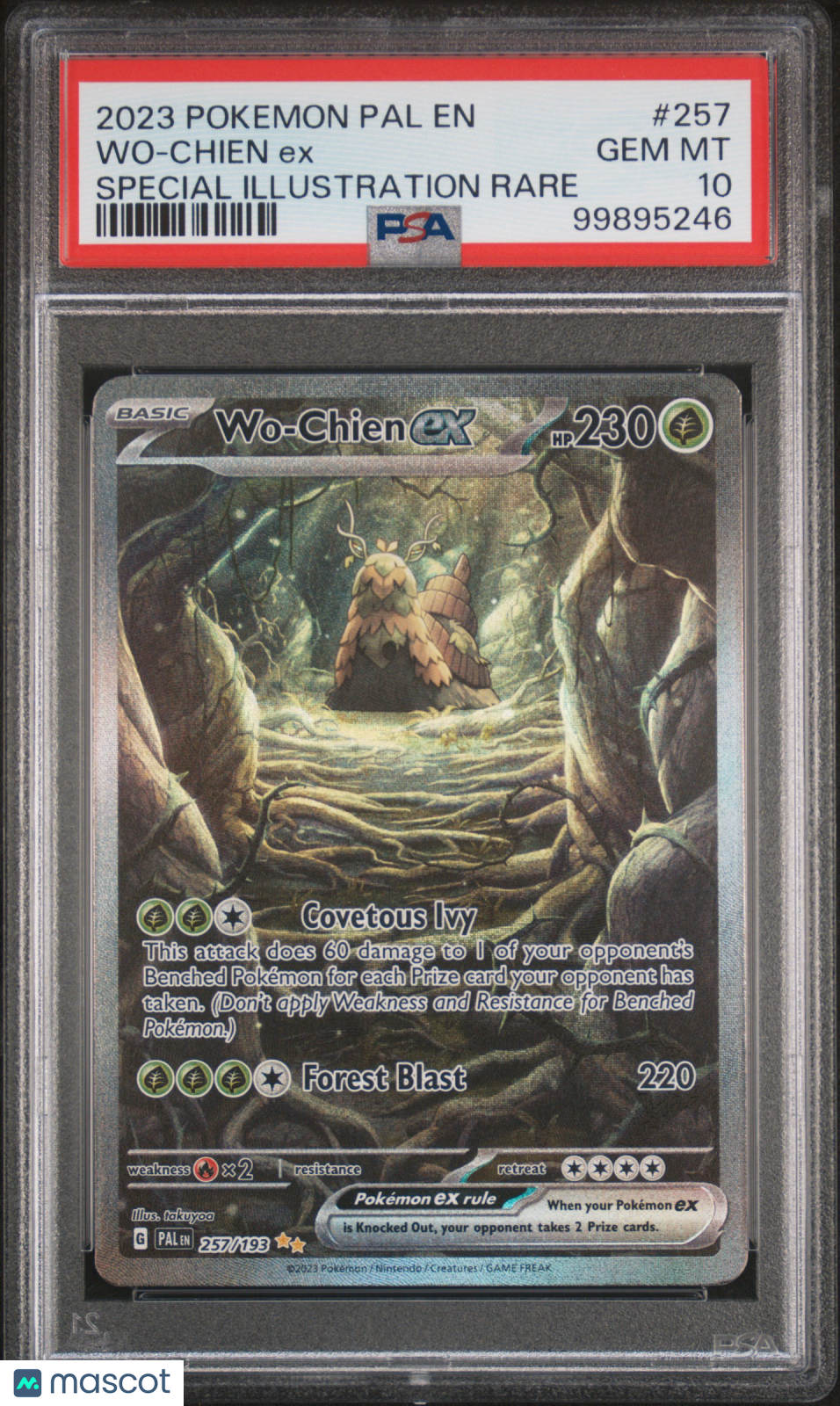 2023 Pokemon Paldea Evolved Wo-Chien EX #257 Special Illustration Rare PSA 10