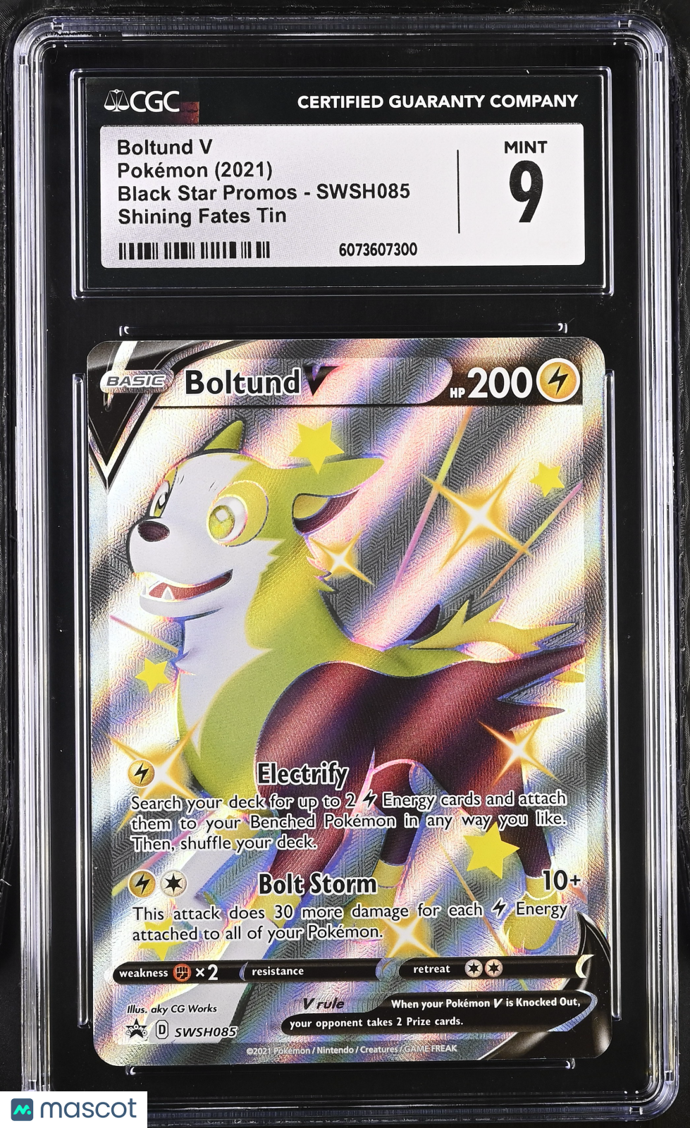 2021 Pokemon Black Star Promos Boltund V #SWSH085 CGC 9