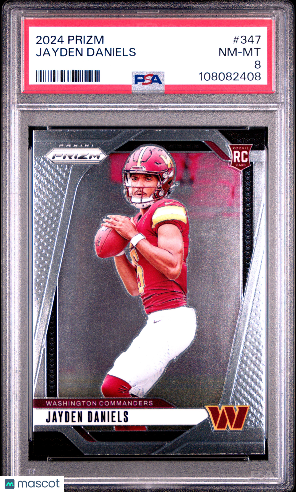 2024 Panini Prizm Jayden Daniels Rookie #347 PSA 8 Washington Commanders