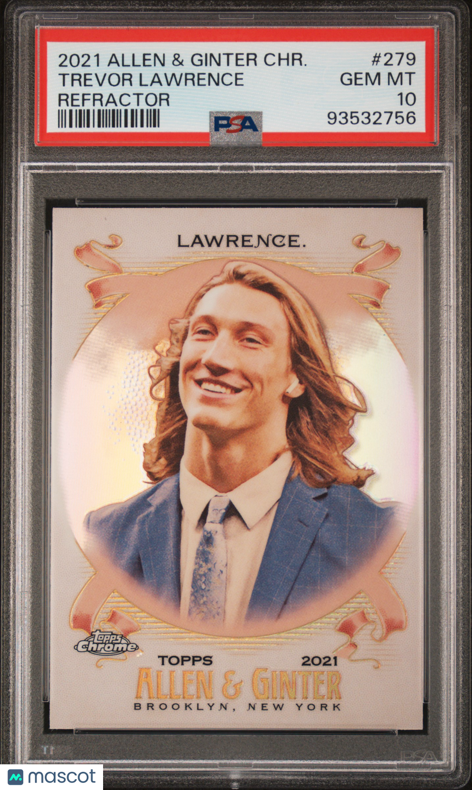 2021 Topps Allen & Ginter Chrome Trevor Lawrence Refractor #279 PSA 10 Jaguars