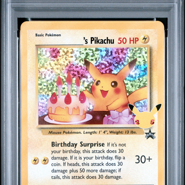 2021 Pokemon Celebrations Classic Collection Birthday Pikachu #24 PSA