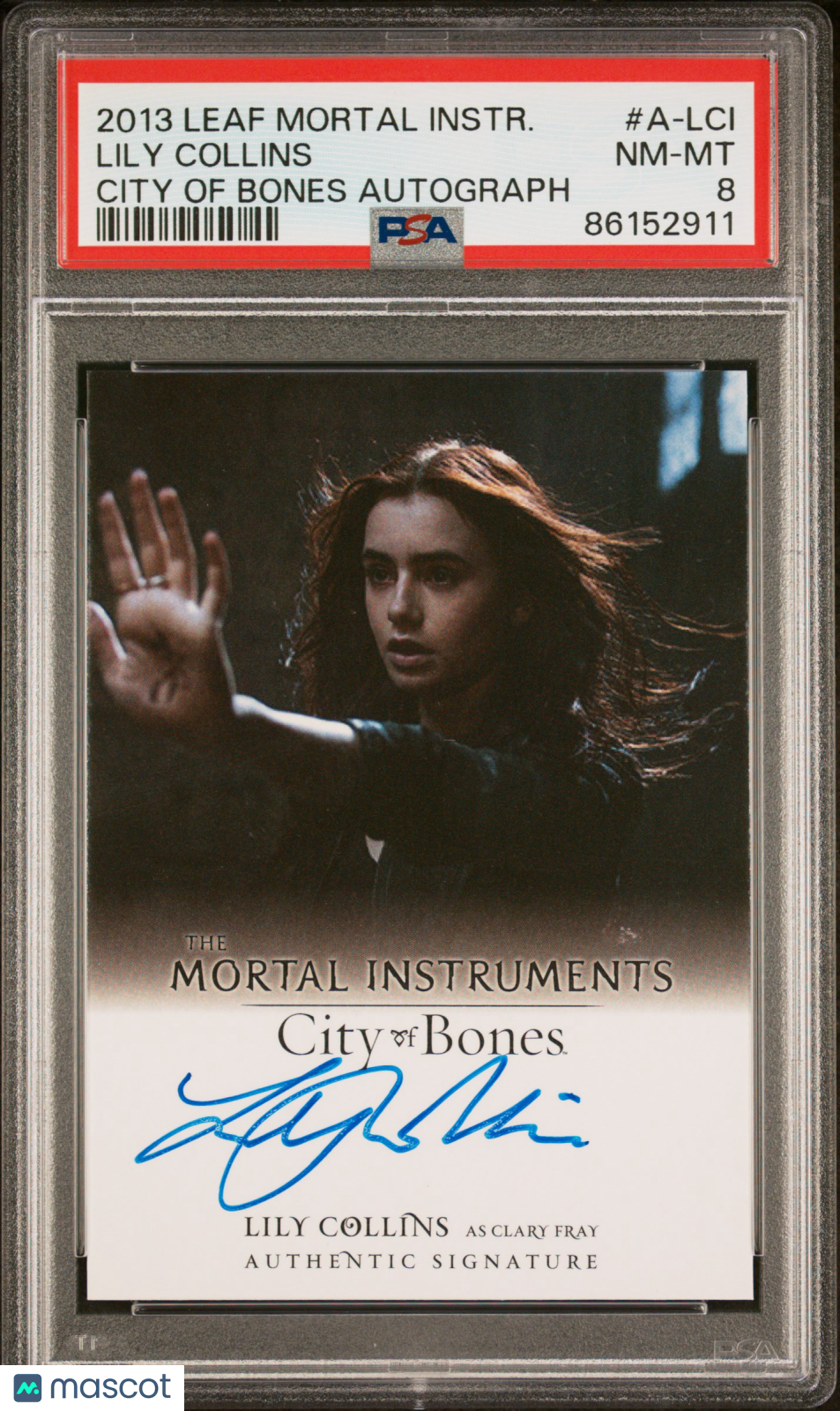 2013 Leaf The Mortal Instruments City Of Bones Autograph Lily Collins PSA 8