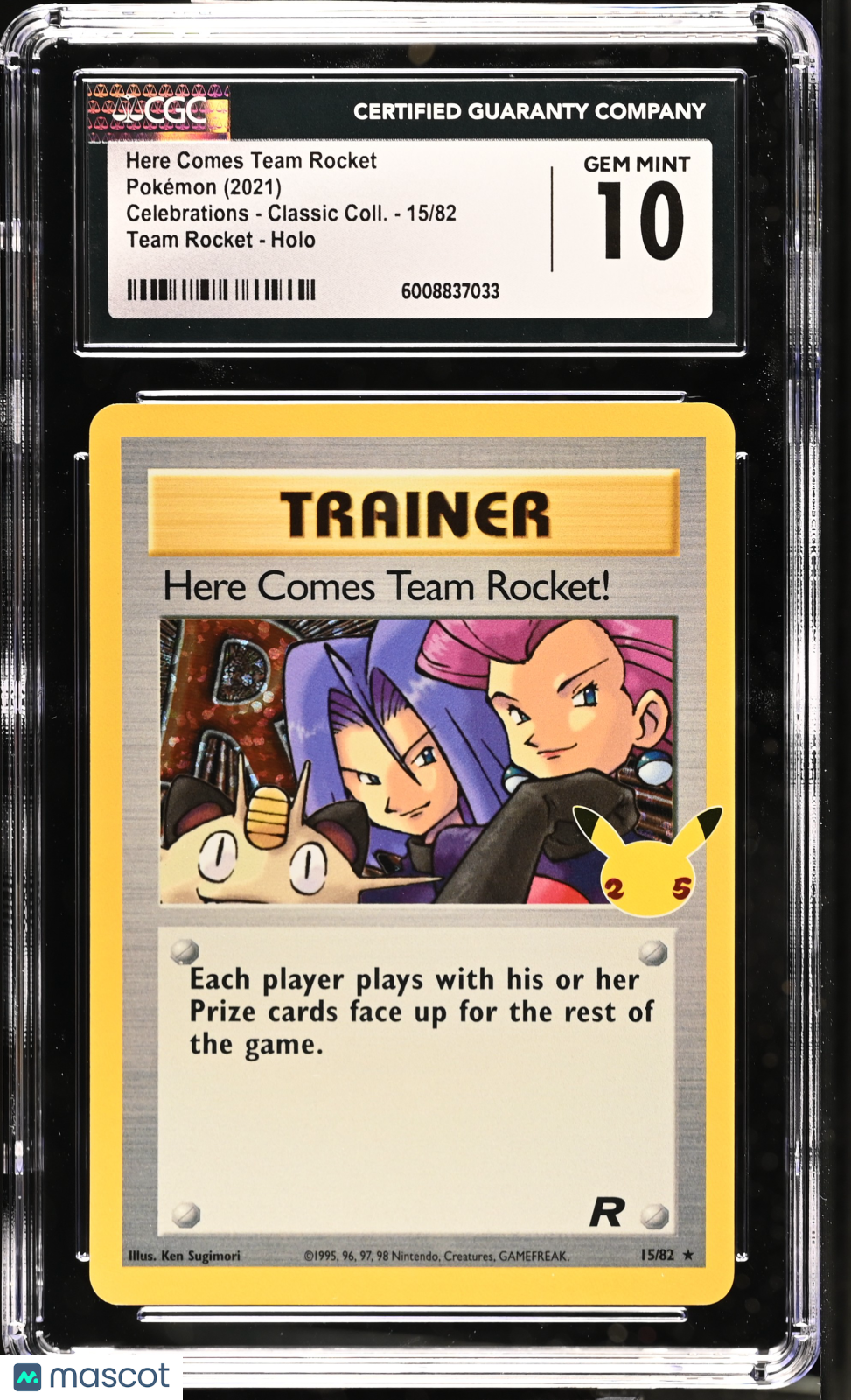 2021 Pokemon Celebrations - Classic Coll. Here Comes Team Rocket! #15/82 CGC 10