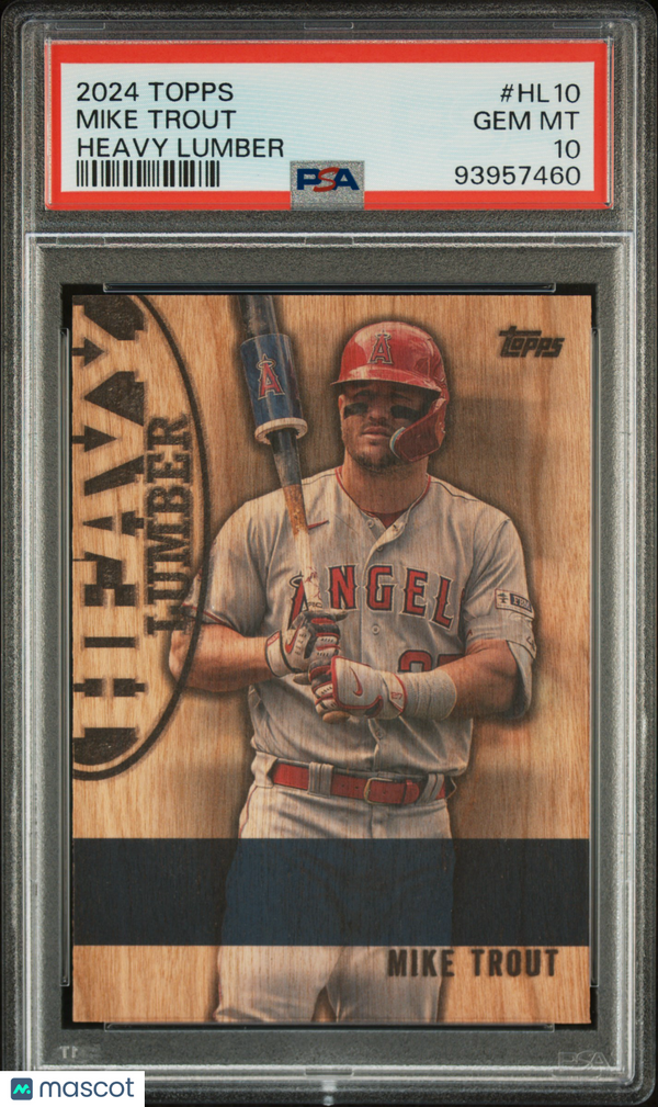 2024 Topps Heavy Lumber Mike Trout #HL10 PSA 10 Baseball