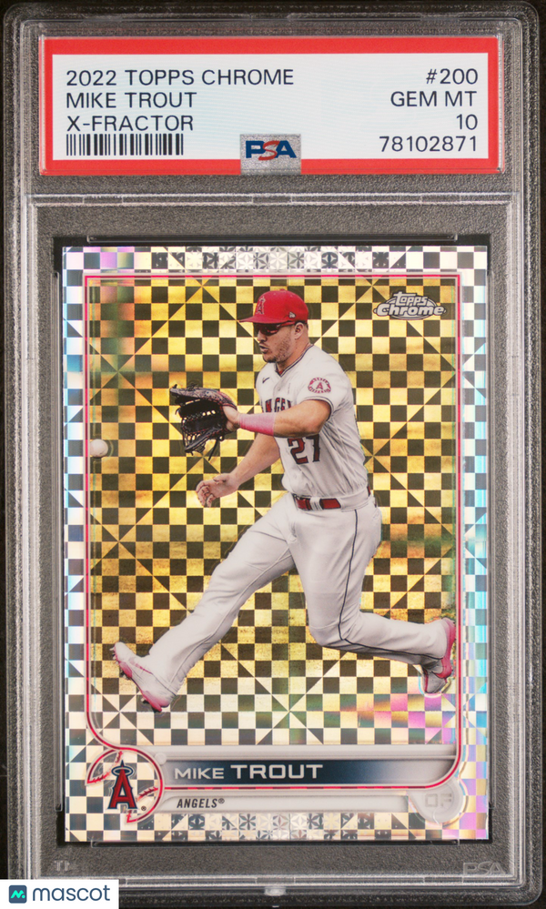 2022 Topps Chrome Mike Trout #200 PSA 10 Baseball