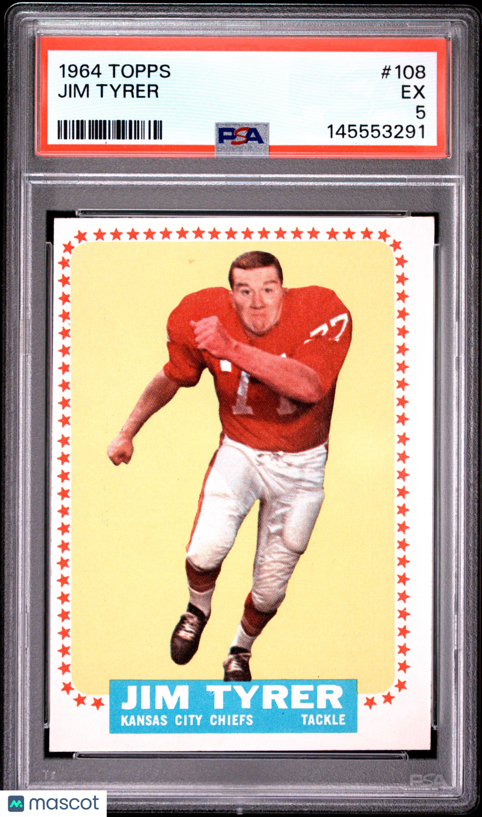 1964 Topps Jim Tyrer #108 PSA 5