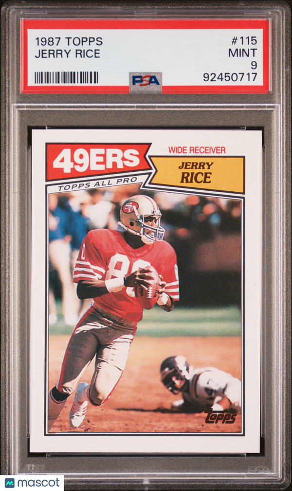 1987 Topps Jerry Rice #115 PSA 9 Football