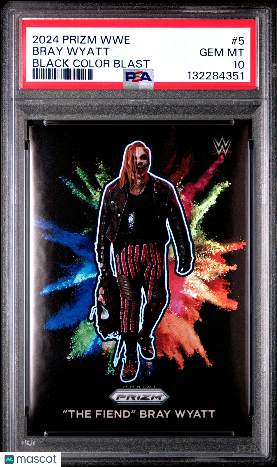 2024 Panini Prizm WWE Black Color Blast Bray Wyatt #5 PSA 10