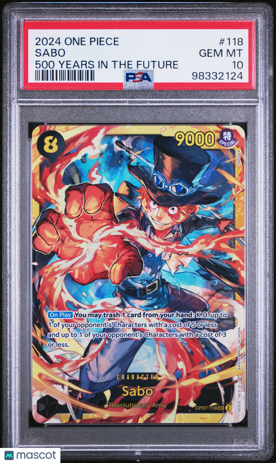 2024 One Piece Op07-500 Years In The Future Sabo #118 PSA 10