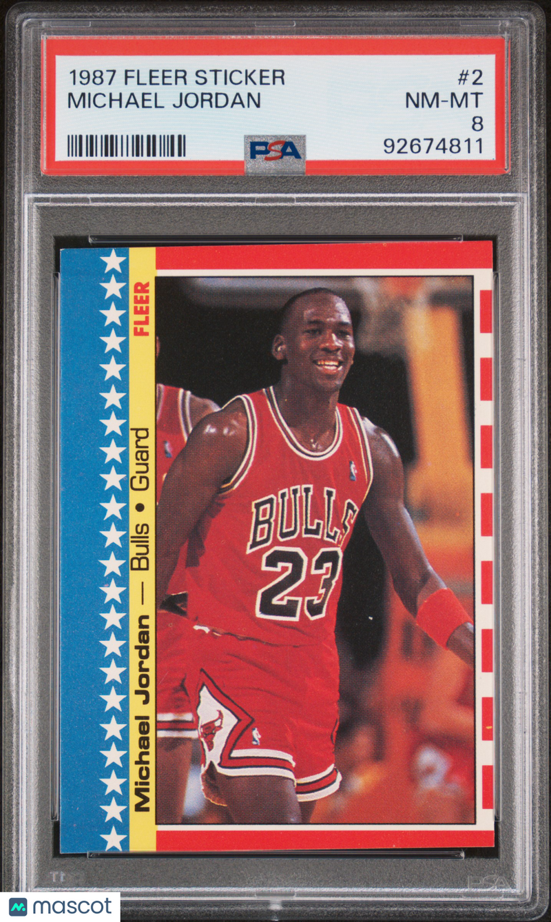 1987 Fleer Sticker Michael Jordan