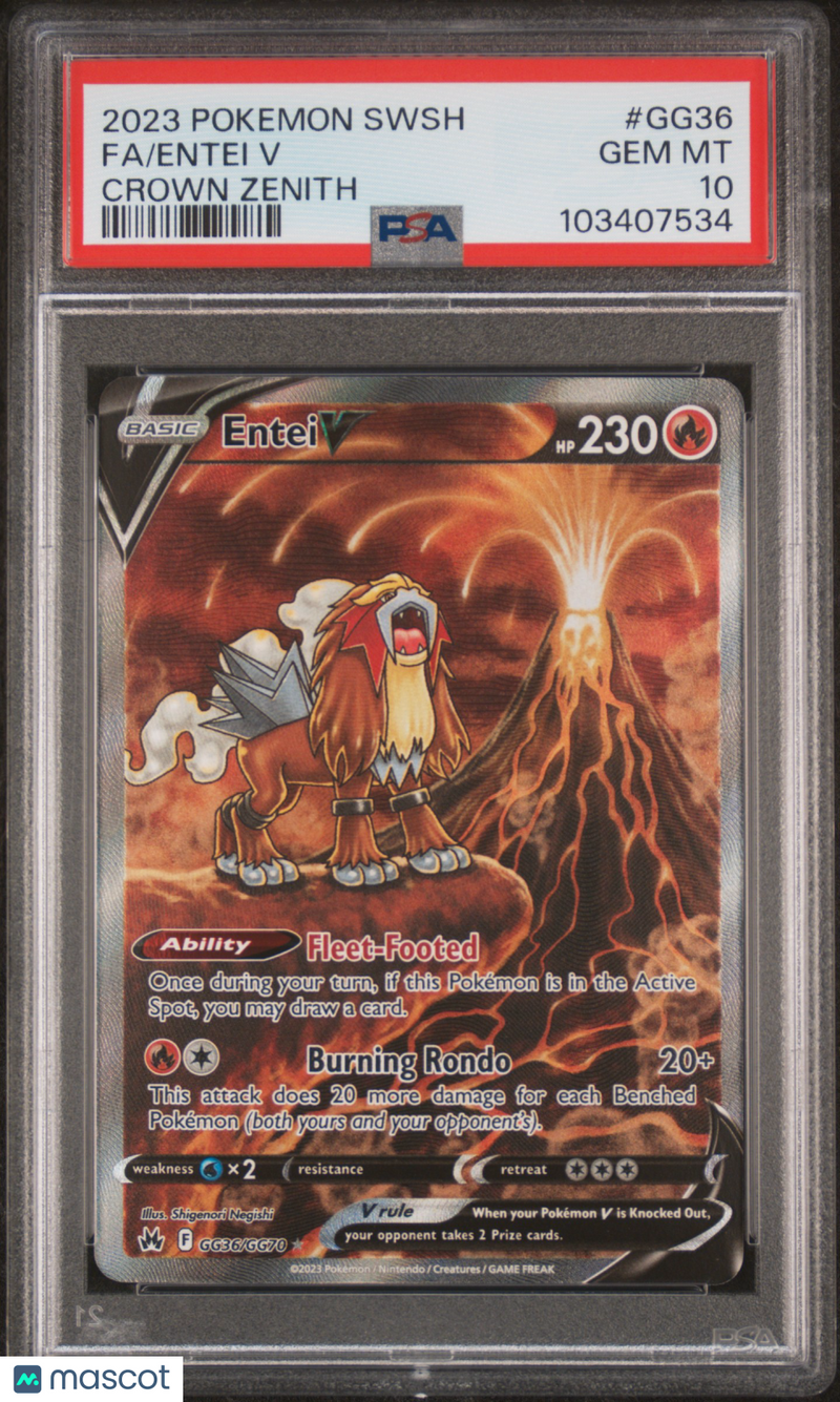2023 Pokemon Sword And Shield Crown Zenith Entei V Fa