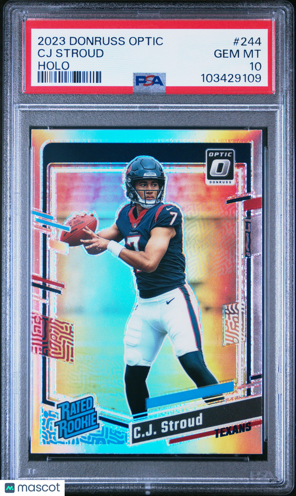 2023 Panini Donruss Optic CJ Stroud Holo #244 PSA 10 GEM MINT