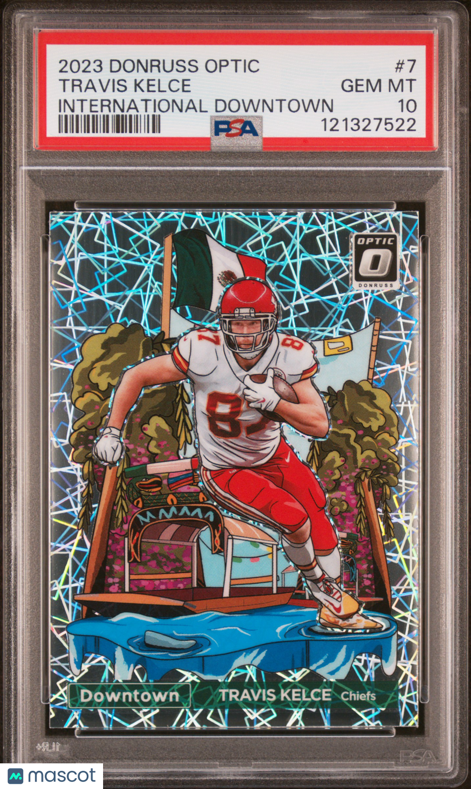 2023 Donruss Optic International Downtown Travis Kelce #7 PSA 10 Kansas City