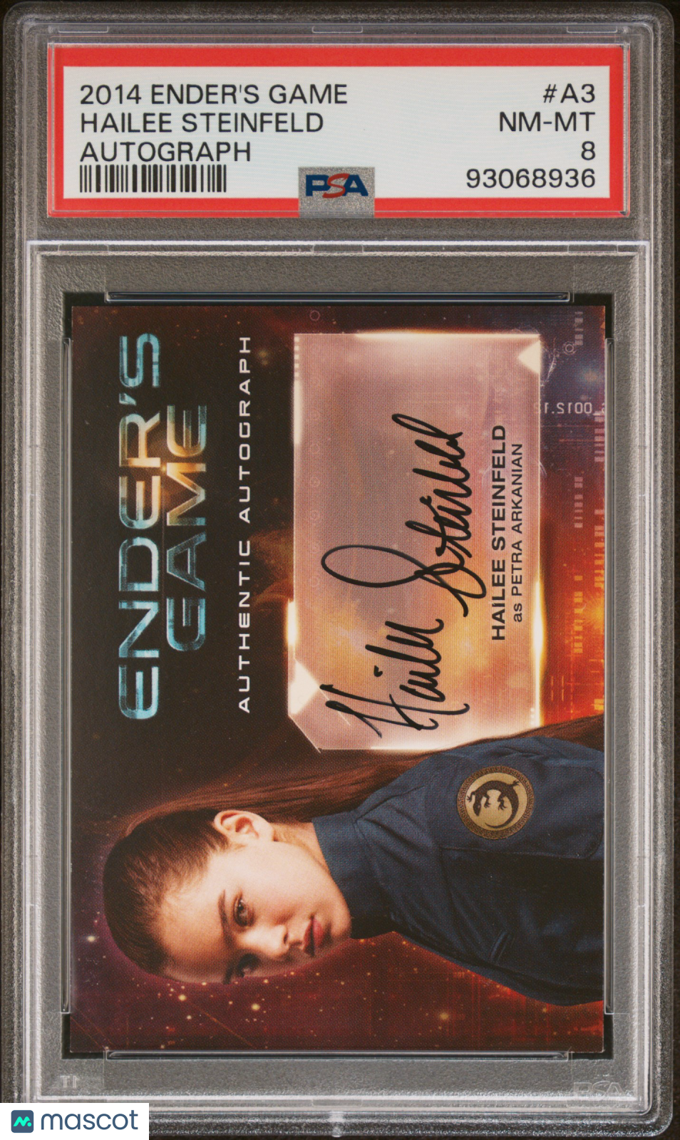2014 Ender's Game Autograph Hailee Steinfeld #A3 PSA 8