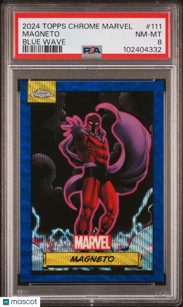 2024 Topps Chrome Marvel Magneto #111 PSA 8