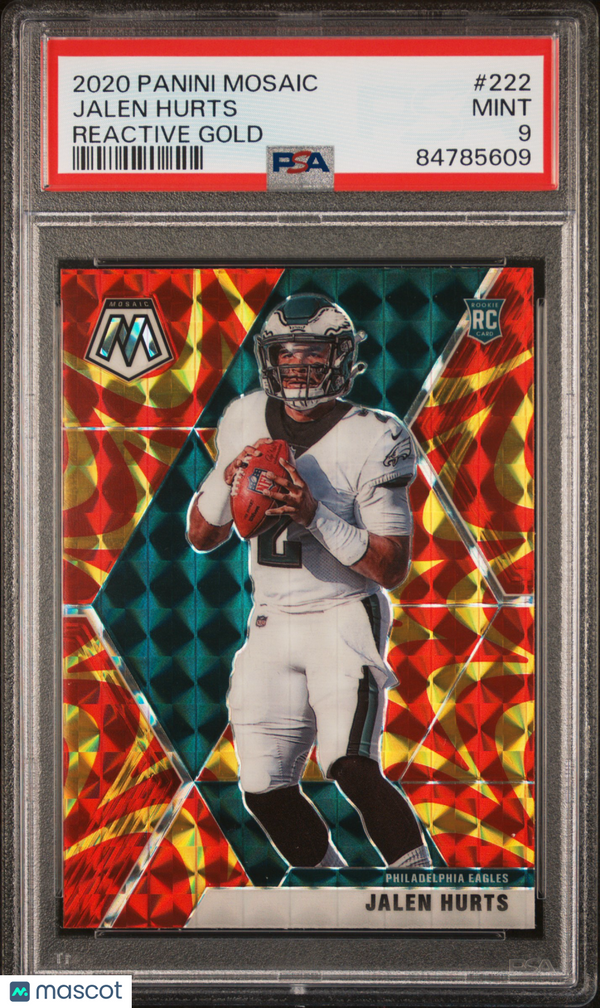 2020 Panini Mosaic Jalen Hurts #222 PSA 9 Football