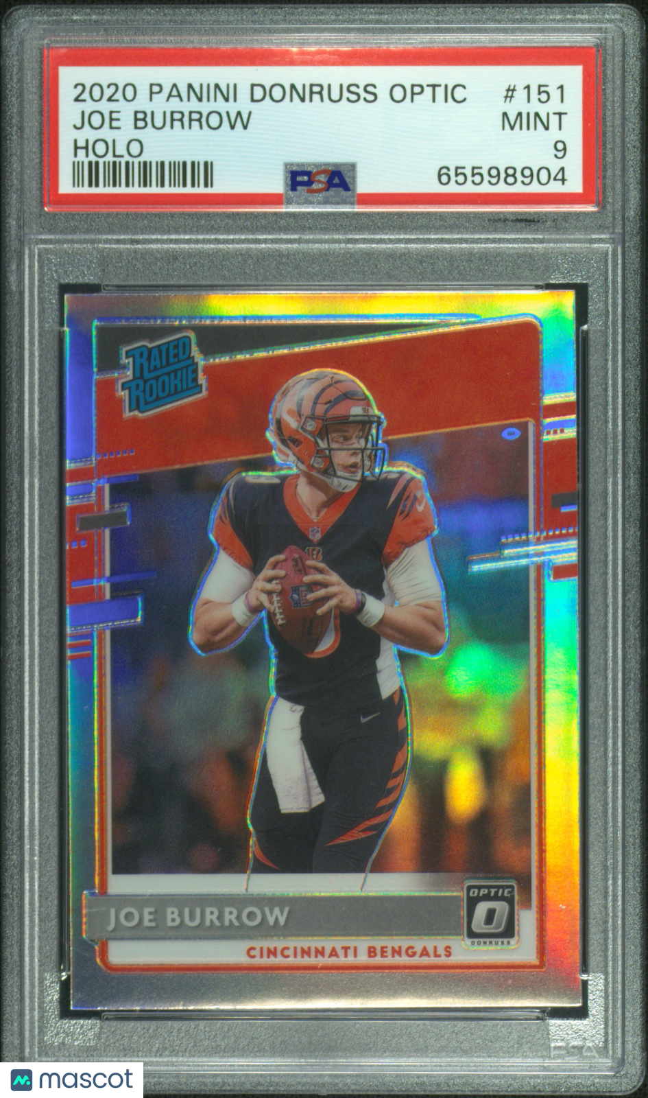 2020 Panini Donruss Optic Joe Burrow Holo #151 PSA 9