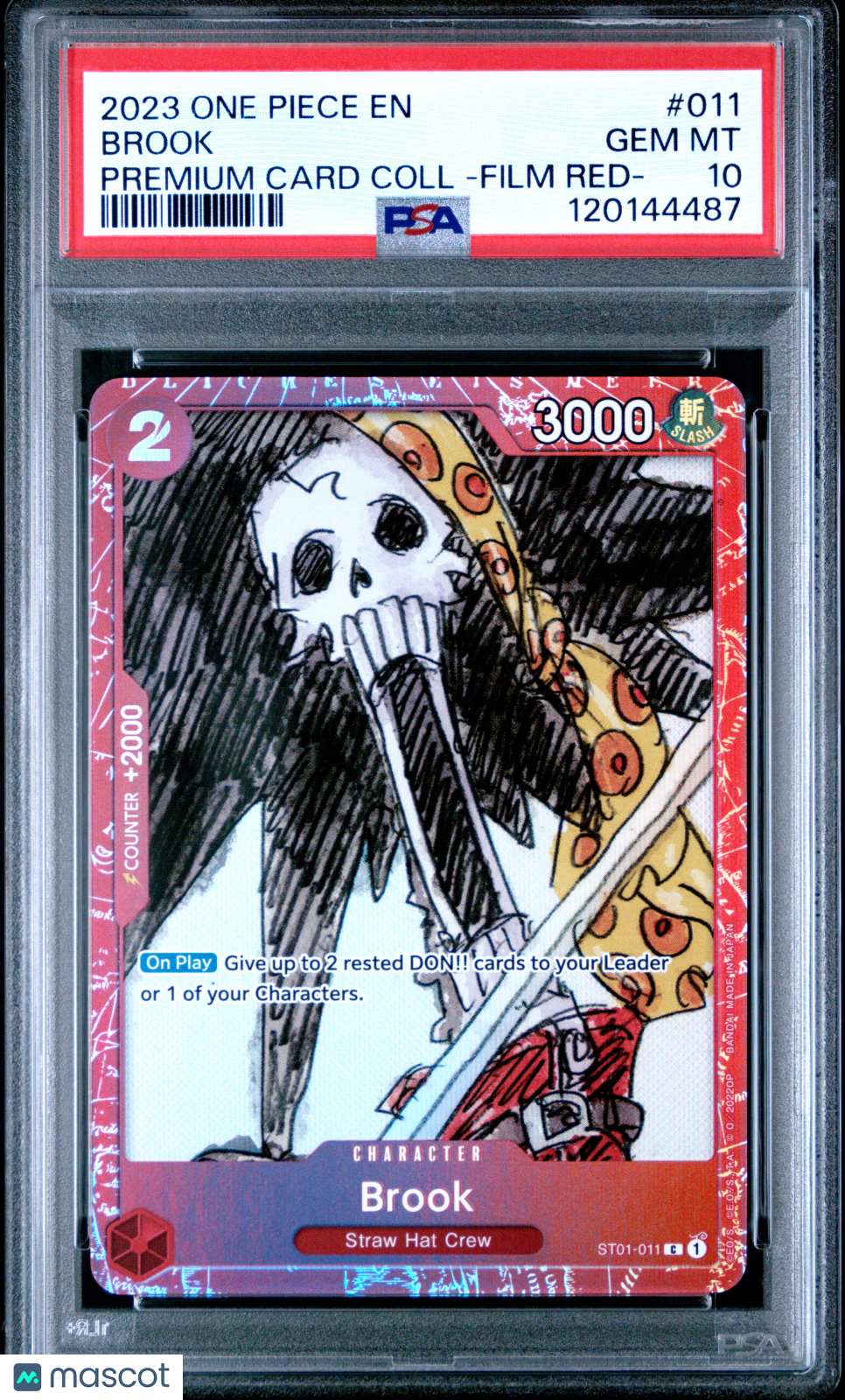 2023 One Piece Premium Card Collection -One Piece Film Red- Brook #011 PSA 10