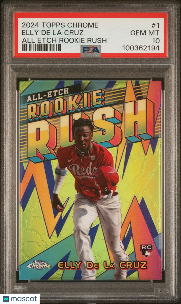 2024 Topps Chrome Chrome All Etch Rookie Rush Elly De La Cruz #1 PSA 10 GEM