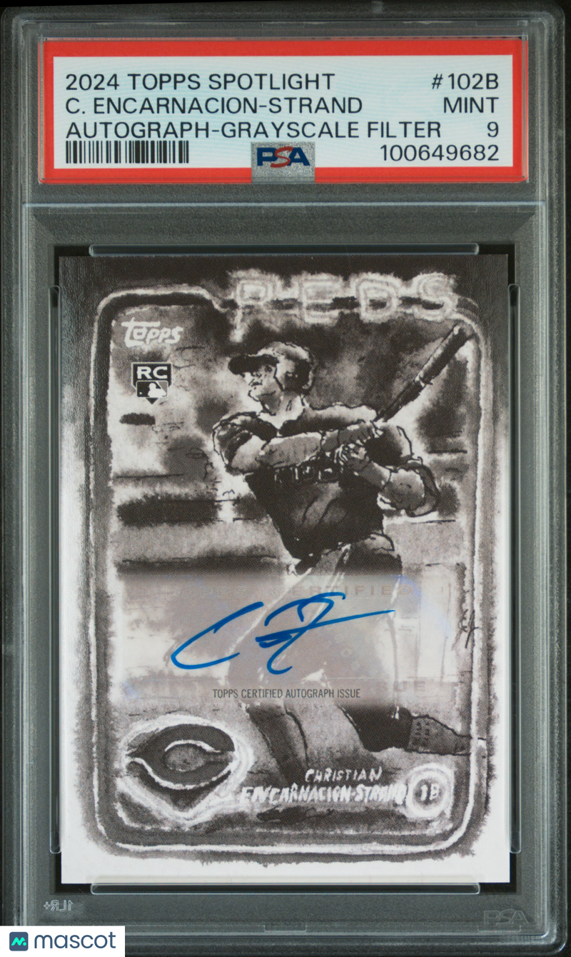 2024 Topps Spotlight Autographs C. Encarnacion-Strand Grayscale Filter PSA 9