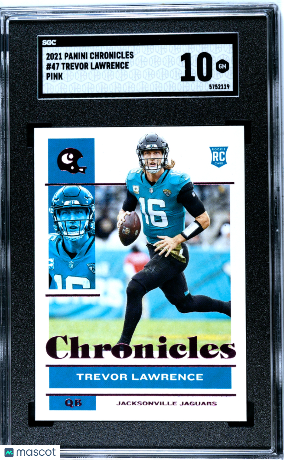 2021 Panini Chronicles Trevor Lawrence Pink Rookie #47 SGC 10 GEM MINT Jaguars