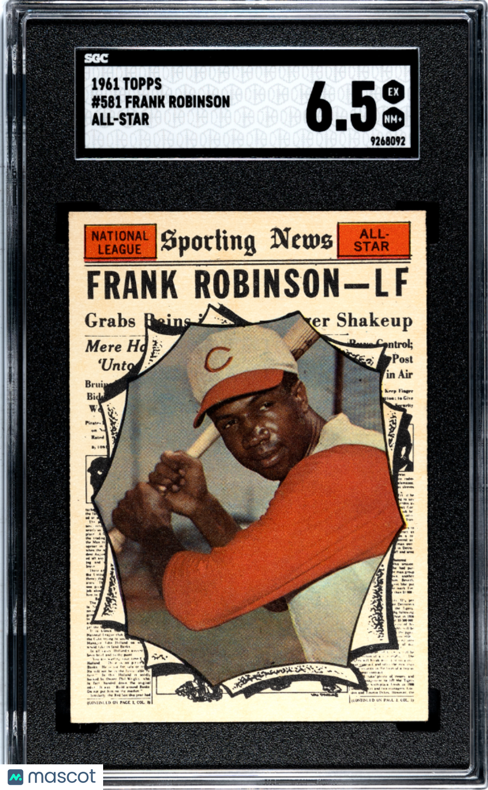 1961 Topps Frank Robinson All Star #581 SGC 6.5 Cincinnati Reds