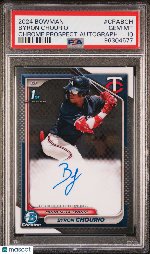 2024 Bowman Chrome Prospect Autographs Byron Chourio #CPABCH PSA 10