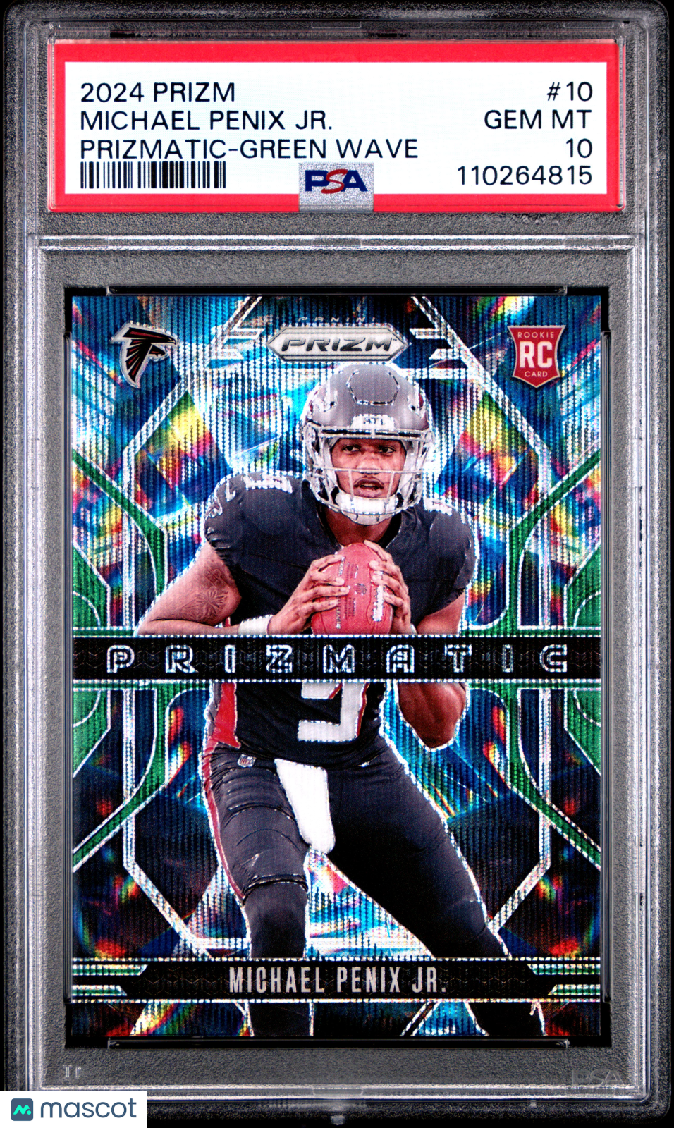 2024 Prizm Prizmatic Michael Penix JR. Green Wave Rookie PSA 10 Atlanta Falcons