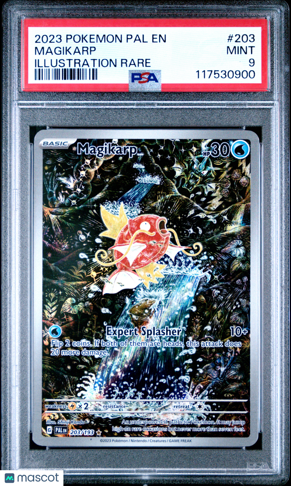 2023 Pokemon Paldea Evolved Magikarp #203 Illustration Rare PSA 9 MINT