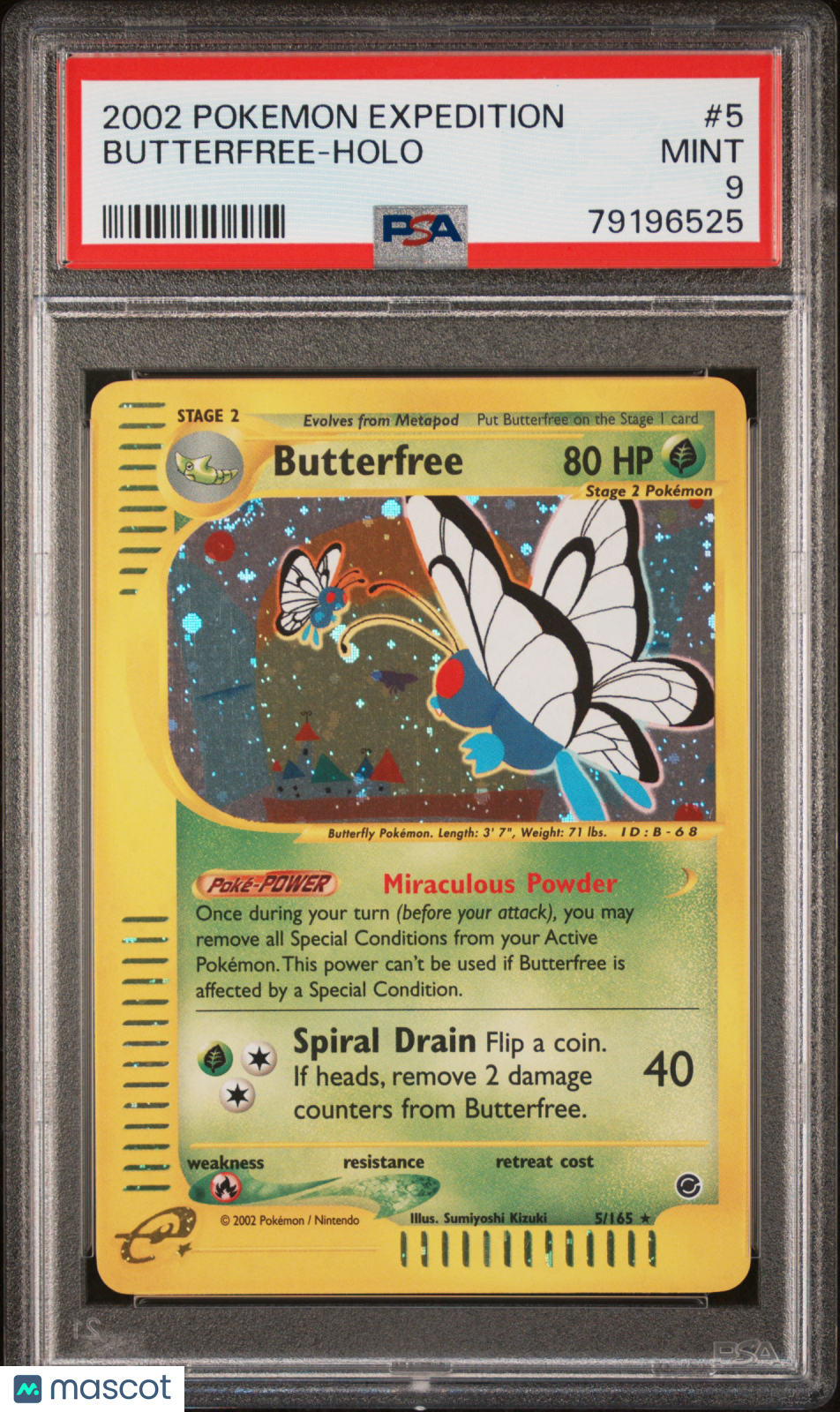 2002 Pokemon Expedition Butterfree #5 PSA 9