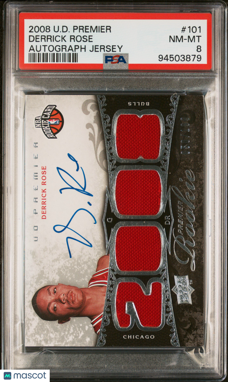 2008 Upper Deck Premier Derrick Rose Rookie Autograph Jersey