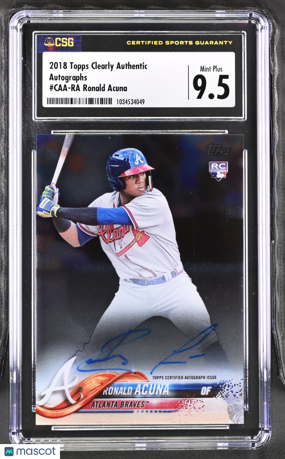 2018 Clearly Authentic Ronald Acuna #CAA-RA CGC 9.5