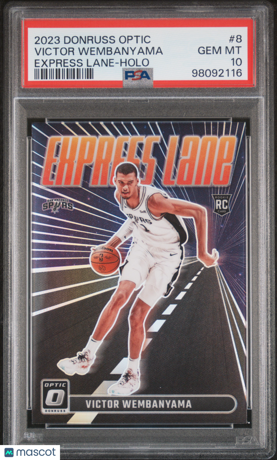 2023 Donruss Optic Express Lane Victor Wembanyama Holo Rookie #8 PSA 10 Spurs