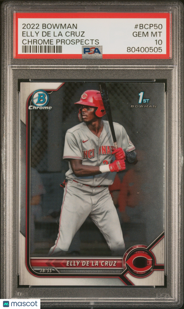 2022 Bowman Chrome Prospects Elly De La Cruz #BCP50 PSA 10