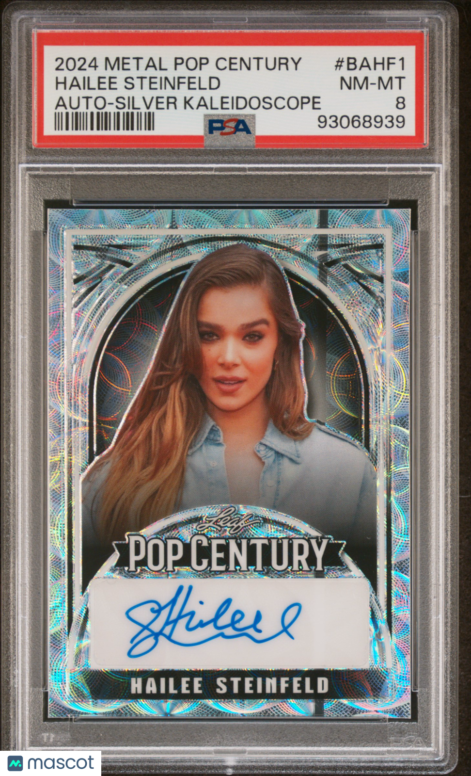2024 Leaf Metal Pop Century Autographs Hailee Steinfeld #BAHF1 PSA 8