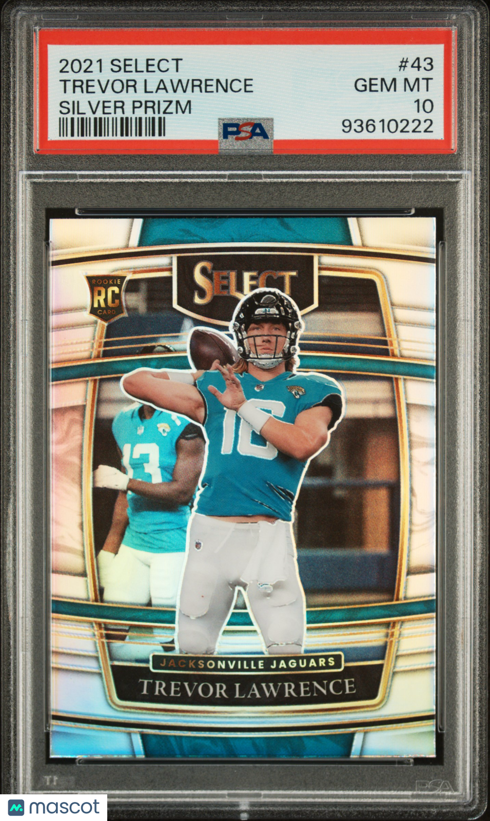 2021 Panini Select Trevor Lawrence Silver Prizm #43 PSA 10