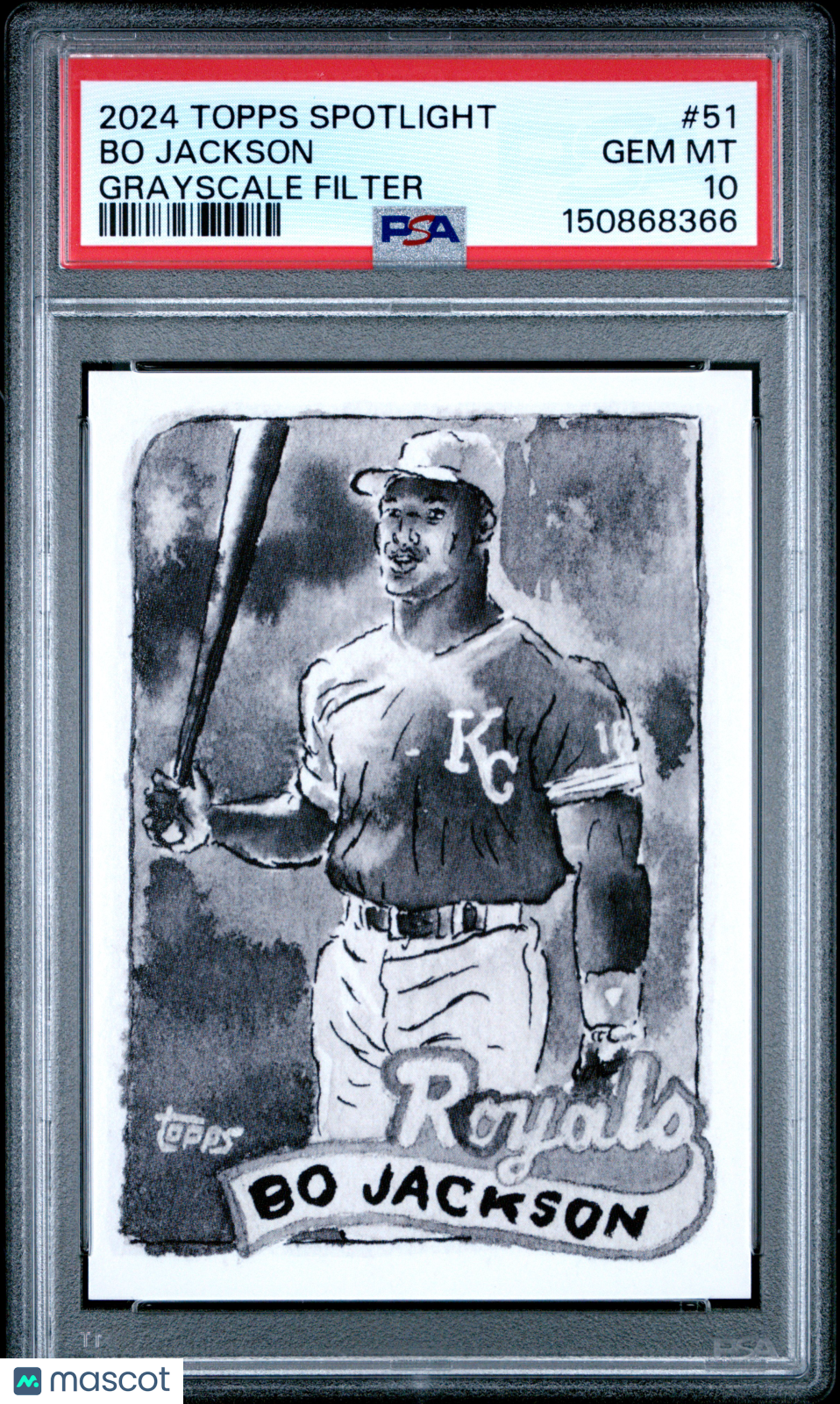 2024 Topps Spotlight Bo Jackson Grayscale Filter 41/49 #51 PSA 10 GEM MINT