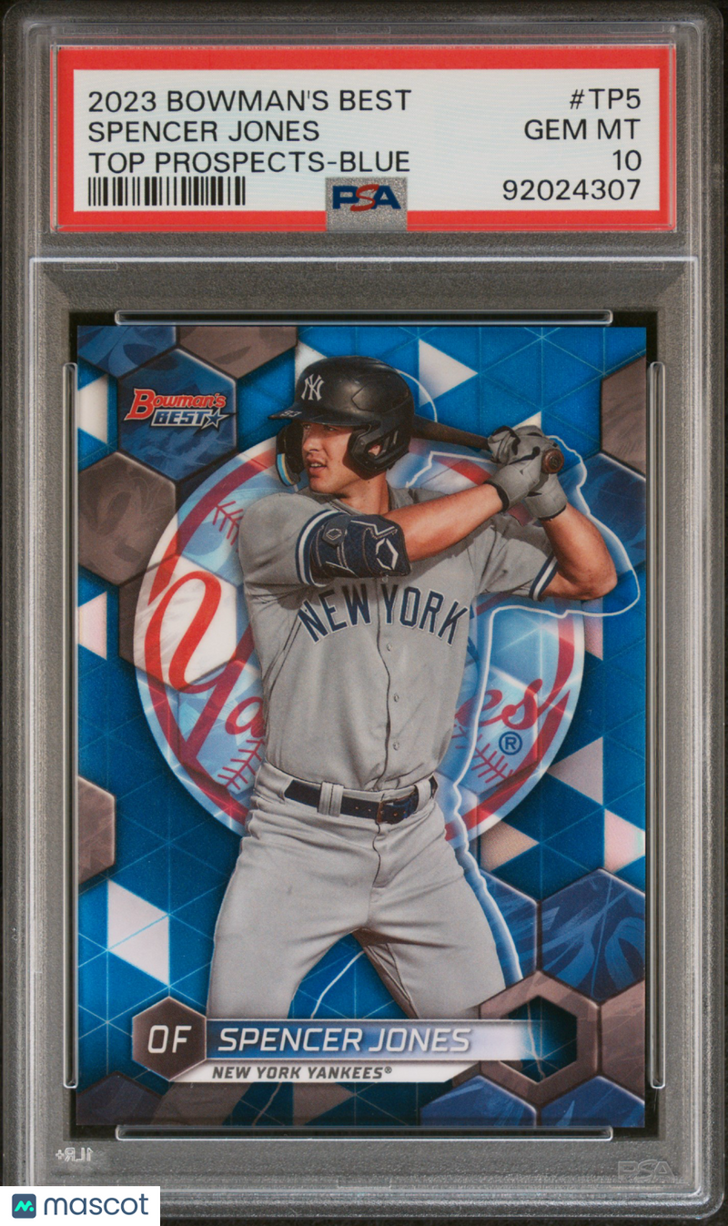 2023 Bowman's Best Top Prospects Spencer Jones Top Prospects Blue /150 PSA 10