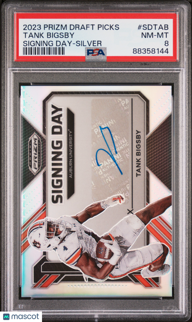2023 Panini Prizm Draft Picks Signing Day Tank Bigsby Silver